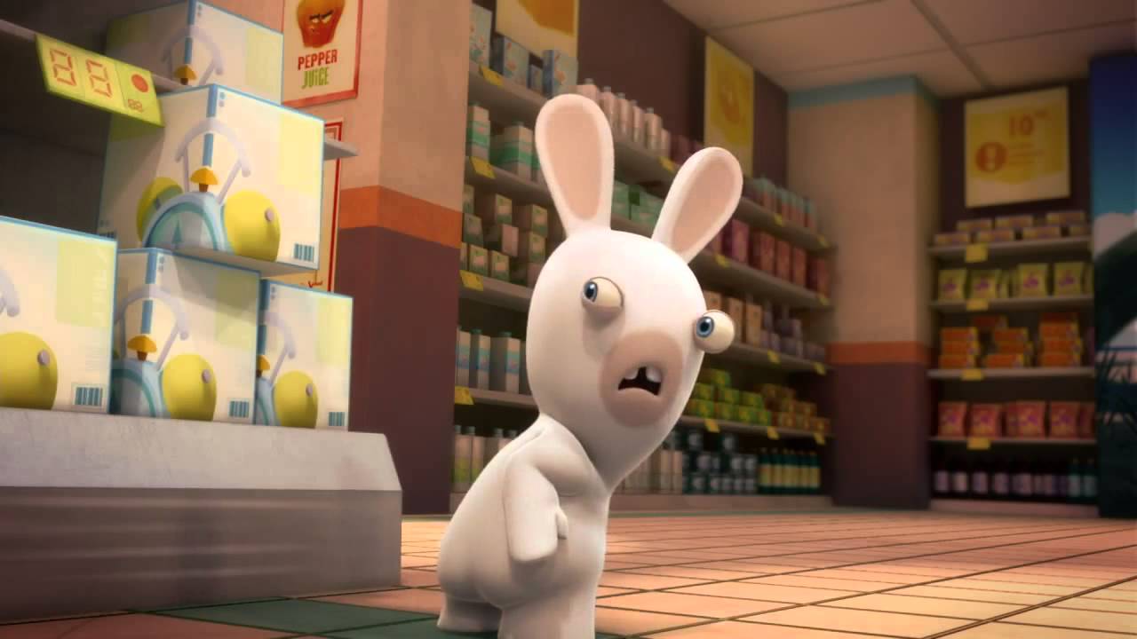 Les Lapins Crétins Invasion Réveil crétin Dessin animéYoupi