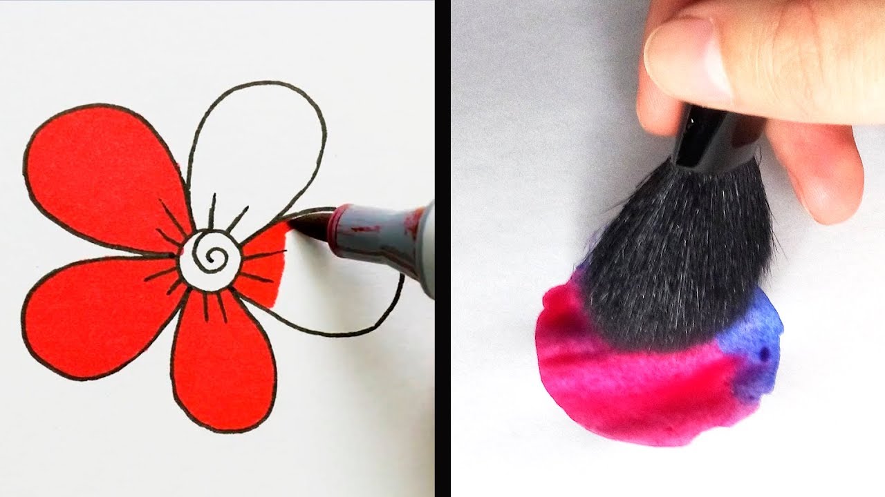 5-Minutes Crafts : 27 COOL DRAWING TRICKS THAT YOU WILL LOVE - Youpi